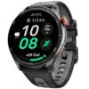 Titan Celestor Smart Watch, 1.43” AMOLED Display & AOD, 60Hz Fluid Display, Advanced GPS with Altimeter, Barometer & Compass, Piezoelectric Crown, BT Calling, Upto 7 Day Battery, 3ATM (Black)